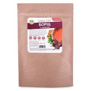 Борщ крем -суп с гренками 50 г. Organic Food