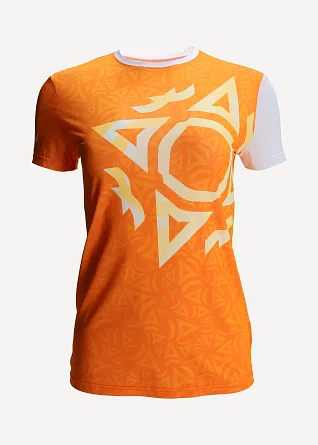 Футболка женская Сплав беговая Logo оранжевая