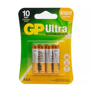 Батарейки GP Ultra Alkaline  24A ААA/LR03 (4 шт)