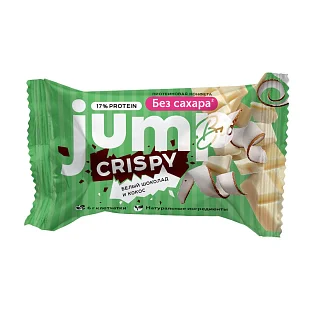 Конфета протеиновая JUMP Crispy белый шоколад и кокос, 30 г