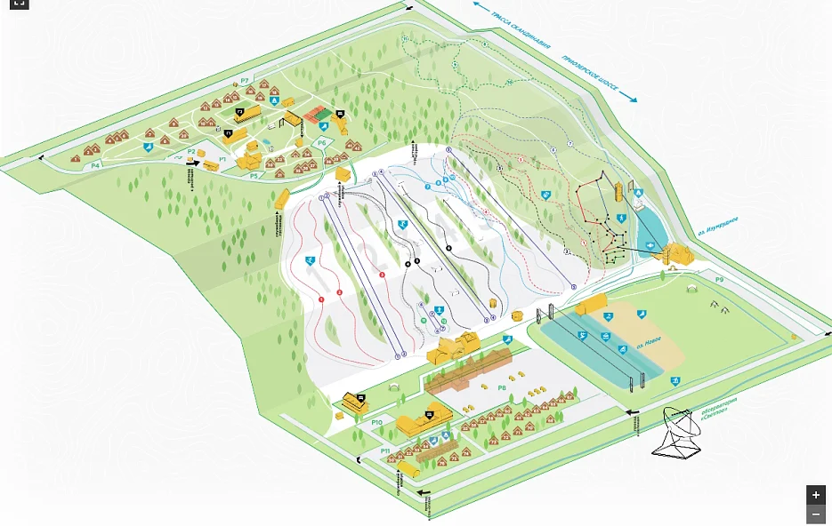 Схема курорта «Золотая долина»